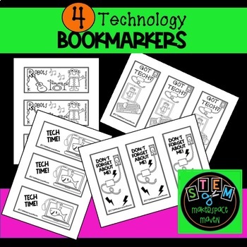 Preview of 4 FREE TECHNOLOGY BOOKMARKERS