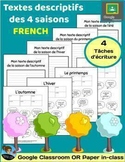 4 FRENCH Descriptive Writing Assignments for Outdoor Learn