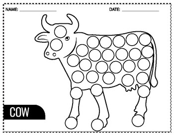 4 Farm Animals Dot Markers by Simran Store | TPT