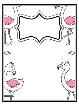 Preview of 4 Flamingo Binder Covers and Spines