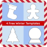 4 Free Blank Winter Holiday Templates for Arts and Crafts