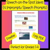 4 Fun Impromptu Speech Prompts for Grades 1-4 ("Speech-On-