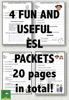 fun useful esl worksheets by the language arts lab tpt