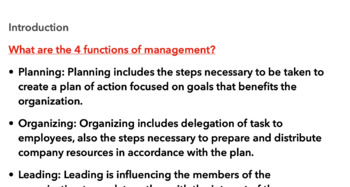 4 functions of management