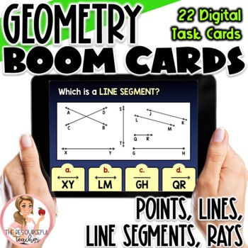 Preview of Geometry BOOM Cards | Lines, Line Segments, Points, Rays | 4.G.1