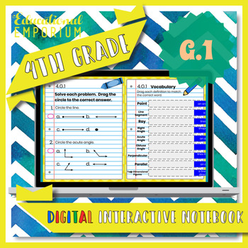 Preview of 4.G.1 Interactive Notebook: Lines and Angles for Google Classroom™