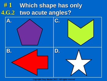 Preview of 4.G.2 4th Grade Common Core Math - Classify two-dimensional figures