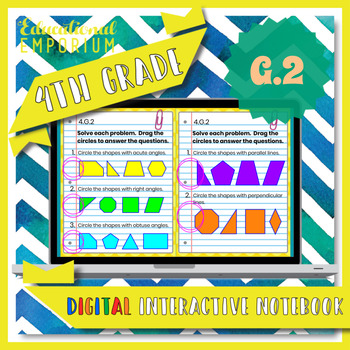Preview of 4.G.2 Interactive Notebook: Classifying 2D Shapes for Google Classroom™