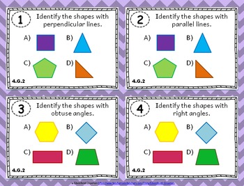 4.G.2 Task Cards: Classifying 2D Shapes Task Cards 4.G.2: Two