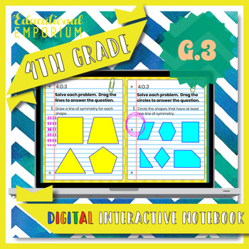 Preview of 4.G.3 Interactive Notebook: Lines of Symmetry for Google Classroom™