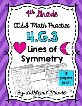 Preview of 4.G.3 Practice Sheets: Lines of Symmetry