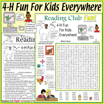 Preview of 4-H Fun for Kids in Towns, Cities, Online – Puzzles to Inspire Learning FREE