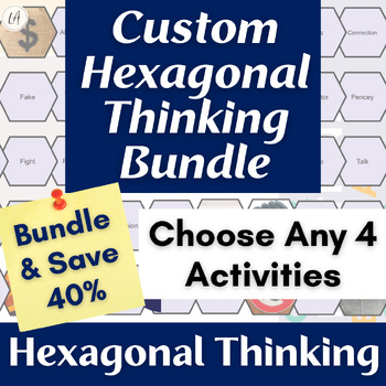 Preview of Choose 4 Hexagonal Thinking Activities for Novel Study, Lit Circles & Save 40%