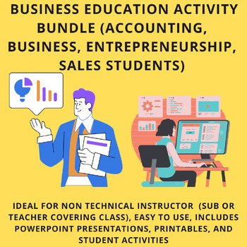 Preview of 4 High School Business Lesson Plans Bundle (Sub Activities) Accounting, Business