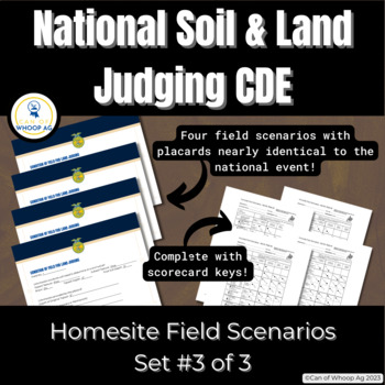 Preview of 4 Homesite Field Examples w/ Site Card - Set 3: FFA Soil & Land Judging CDE