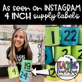4 Inch Supply Number Labels - FREE
