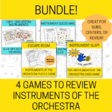 4 Instruments of the Orchestra Review Games - Great for Ce
