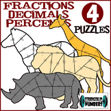 4 Fraction, Decimal, Percent conversions Cooperative Puzzl