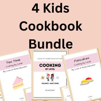Preview of 4 Kids Cookbook Bundle | Digital Recipes | Distance Learning