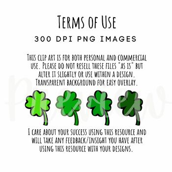 4 Leaf Clover Clip Art in Rainbow Colors for March St. Patrick's