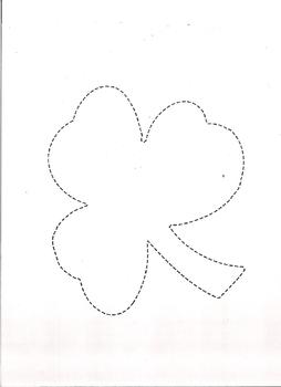 Preview of 4 Leaf Clover with Dotted Line