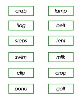 Montessori: 4 Letter Phonetic Words to Pictures by ...