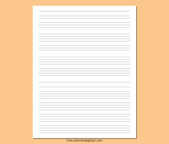4 lines writing paper handwriting practice printable sheets for kids