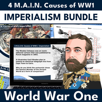 Preview of MAIN Causes of WW1 - Imperialism (Word Search, Crossword, PowerPoint BUNDLE)