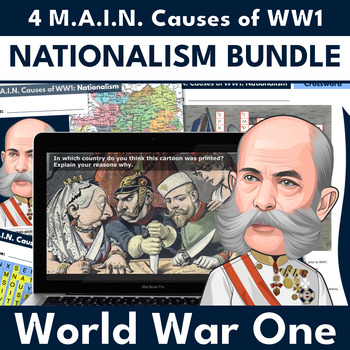 Preview of 4 M.A.I.N. Causes of WW1 Nationalism BUNDLE (PowerPoint, Word Search, Crossword)