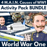 4 M.A.I.N. Causes of WW1 - Worksheet & Puzzle Activity Pac