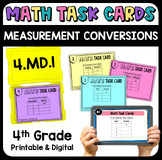 Measurement Conversions Math Task Cards - Printable & Digi