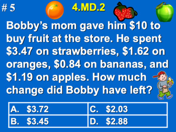 Preview of 4.MD.2 4th Grade - Distance, Time, Volume, Mass, and Money Word Problems Bundle