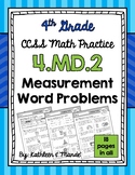 4.MD.2 Practice Sheets: Measurement Word Problems