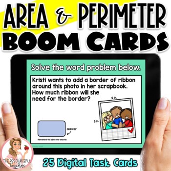 Preview of 4.MD.3 Area and Perimeter BOOM Cards | Digital Task Cards