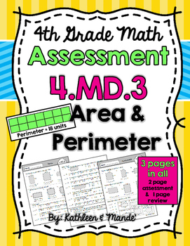 Preview of 4.MD.3 Assessment: Area & Perimeter