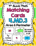4.MD.3 Matching Cards: Area & Perimeter