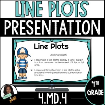 Preview of 4.MD.4 Line Plots Google Slides Teaching Presentation