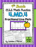 4.MD.4 Practice Sheets: Fractional Line Plots