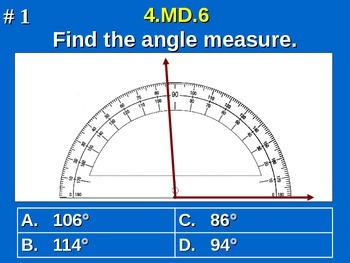 Preview of 4.MD.6 4th Grade Common Core Math - Measure Angles Using A Protractor