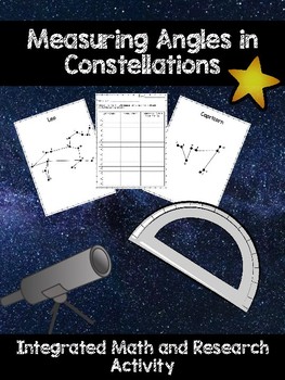 Preview of 4.MD.6 Angle Measurement with Constellations - Using a Protractor