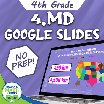 Preview of 4.MD Digital Math Lessons | Google Slides