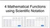4 Mathematical Functions Using Scientific Notation