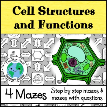 Plant and Animal Cell Structures and Functions Maze Activities - 4 mazes
