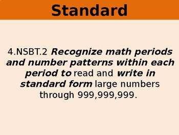 Standard Form - Large Numbers 