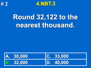 Preview of 4.NBT.3 4th Grade Math - Round Multi-Digit Whole Numbers Google Slide Set