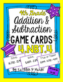 4.NBT.4 Game Cards: Multi-Digit Addition & Subtraction