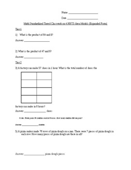 Preview of 4.NBT.5 4th Grade Math Unit 2: multiplication