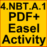 4.NBT.A.1  PDF and its Easel Version [11 Worksheets with A