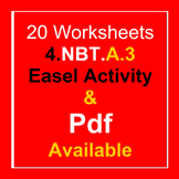4.NBT.A.3 Rounding off Bulk Practise 20 Worksheets + Easel