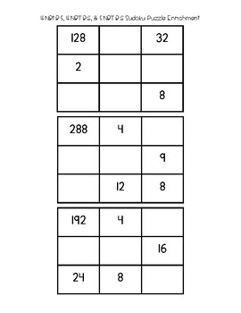 Preview of 4.NBT. B.6 & 5.NBT.B.6 - Multiplication Enrichment Sudoku